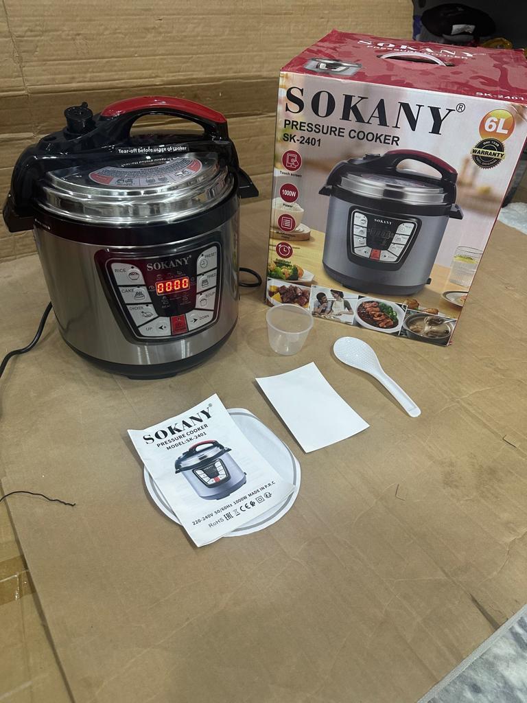 sokany  Pressure Cooker Stainless Steel Multi 6L Capacity